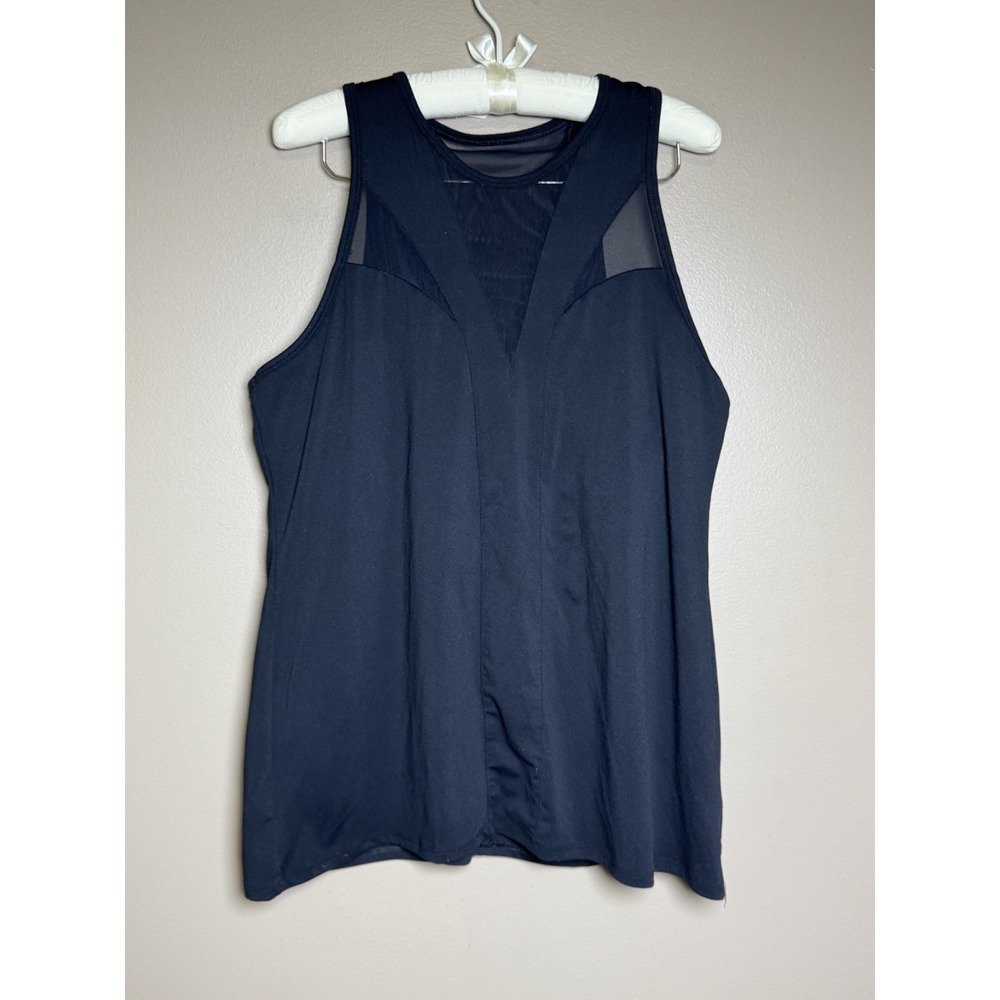 Fabletics Womens Black Sleeveless Crew Neck Activewear Tank Top Size 2XL